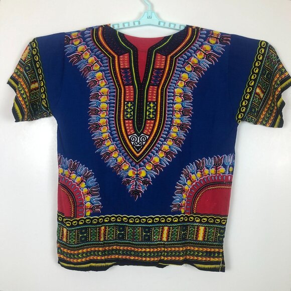 Kahyangan Dashiki Shirt XL Bold Batik Rayon Pullover Unisex Festival African - Picture 8 of 9